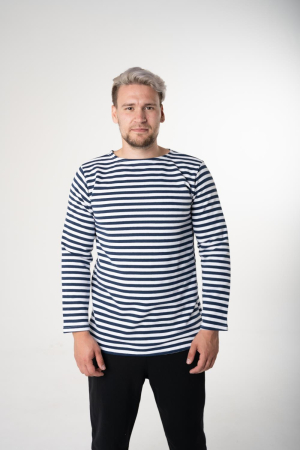 Тельняшка зимняя Темно-Синяя ВМФ ГОСТ МИНОБОРОНЫ, 3х нитка, с начесом - интернет магазин Полигон