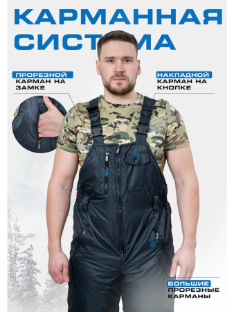 Брюки зимние (полукомбинезон) Полиция (твилл/файбертек) - интернет магазин Полигон