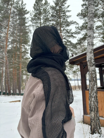 Шарф-сетка, черный - интернет магазин Полигон