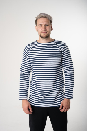 Тельняшка зимняя Темно-Синяя ВМФ ГОСТ МИНОБОРОНЫ, 3х нитка, с начесом - интернет магазин Полигон