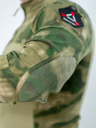 Рубашка боевая, тактическая, длинный рукав, цвет зеленый мох - интернет магазин Полигон