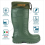 Сапоги PIONEER ЭВА с чулком №2, -60С, зеленый - интернет магазин Полигон
