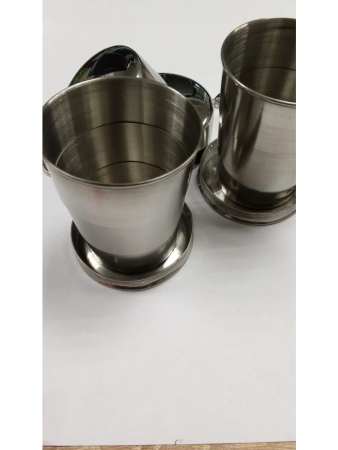 Складной стакан с карабином, 150 мл, d-6.5 см - интернет магазин Полигон