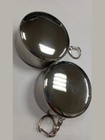 Складной стакан с карабином, 150 мл, d-6.5 см - интернет магазин Полигон