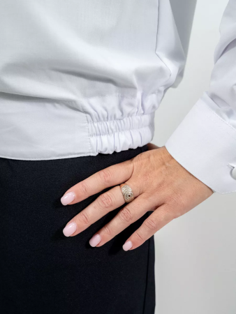 Рубашка РЖД белая (ДЛИН.РУКАВ) женская - интернет магазин Полигон