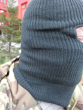 Маска балаклава тактическая  полушерсть ЛЫЖНИК (1 отв.) на ФЛИСЕ, хаки - интернет магазин Полигон