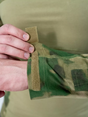 Рубашка боевая, тактическая, длинный рукав, цвет зеленый мох - интернет магазин Полигон