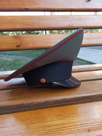 Фуражка с высокой тульей нового образца повседневный (с черным околышем и красным кантом) ВС, оливковый - интернет магазин Полигон