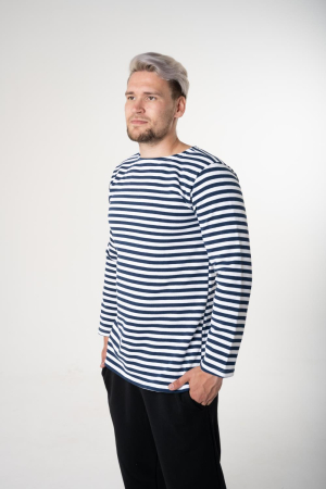 Тельняшка зимняя Темно-Синяя ВМФ ГОСТ МИНОБОРОНЫ, 3х нитка, с начесом - интернет магазин Полигон